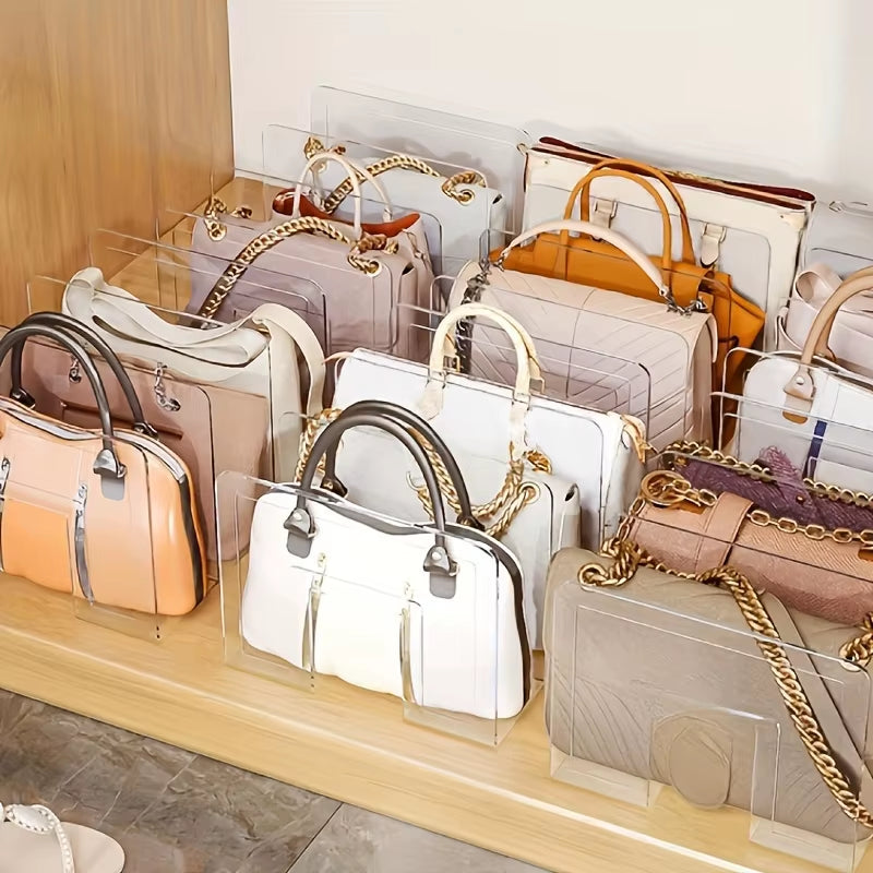 ClearTote™ Handbag & Wallet Organizer – Transparent Closet & Display Storage Rack