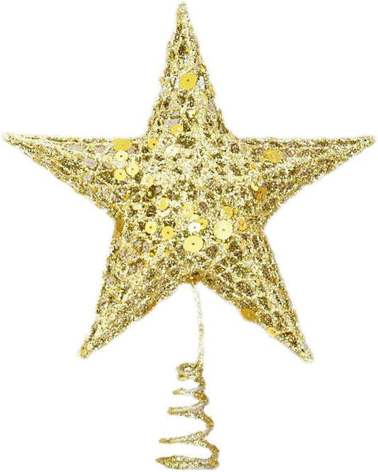 Christmas Tree Ornament Decorate Christmas Tree Decoration Supplies Star Celebrity Sequins Vertical Ornaments Star Decoration