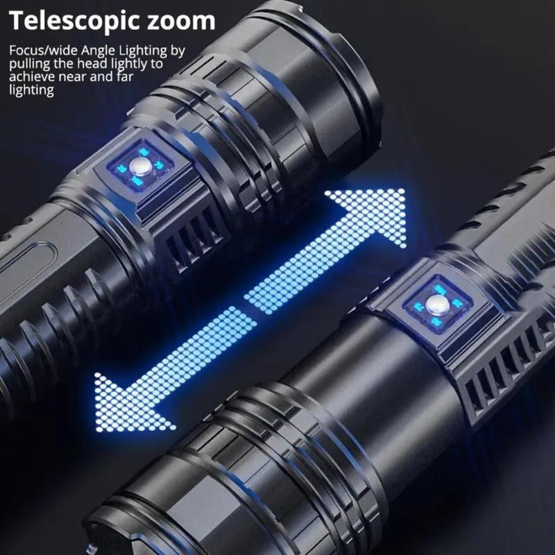 Rechargeable Zoomable LED Flashlight