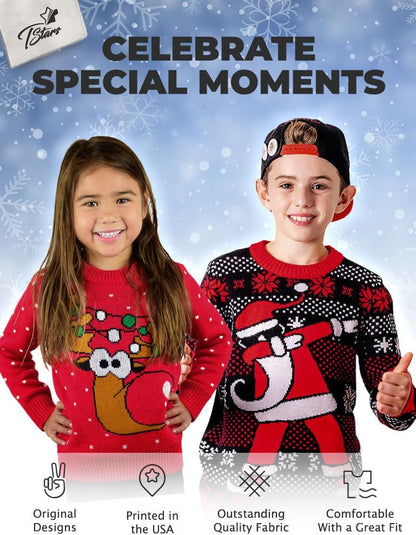 Santa Dab Sweatshirt Xmas Gifts Boys Ugly Christmas Sweater Style Funny Holiday Sweatshirts for Youth Kids