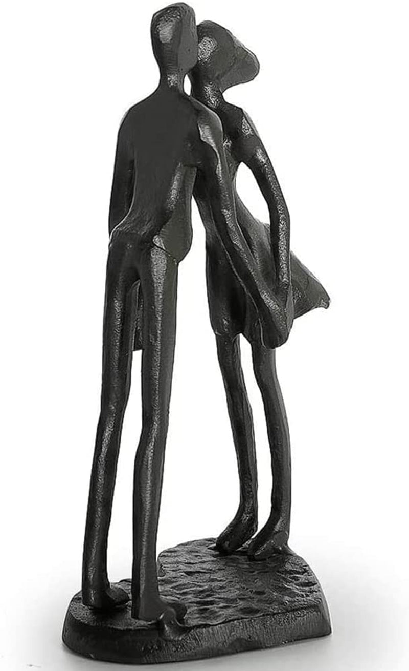 Iron Anniversary Couple Sculpture 6 Inch - Timeless Wedding Couple Gifts, Her or Wife, 1St 25Th 50Th or 6Th Anniversary, Valentines, Birthday