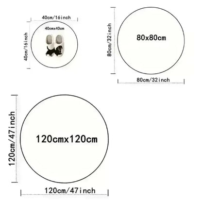 Santa Claus Christmas 3D Printed round Mat Christmas Christmas Decor Christmas Welcome Door Mat Winter Home Christmas Decoration