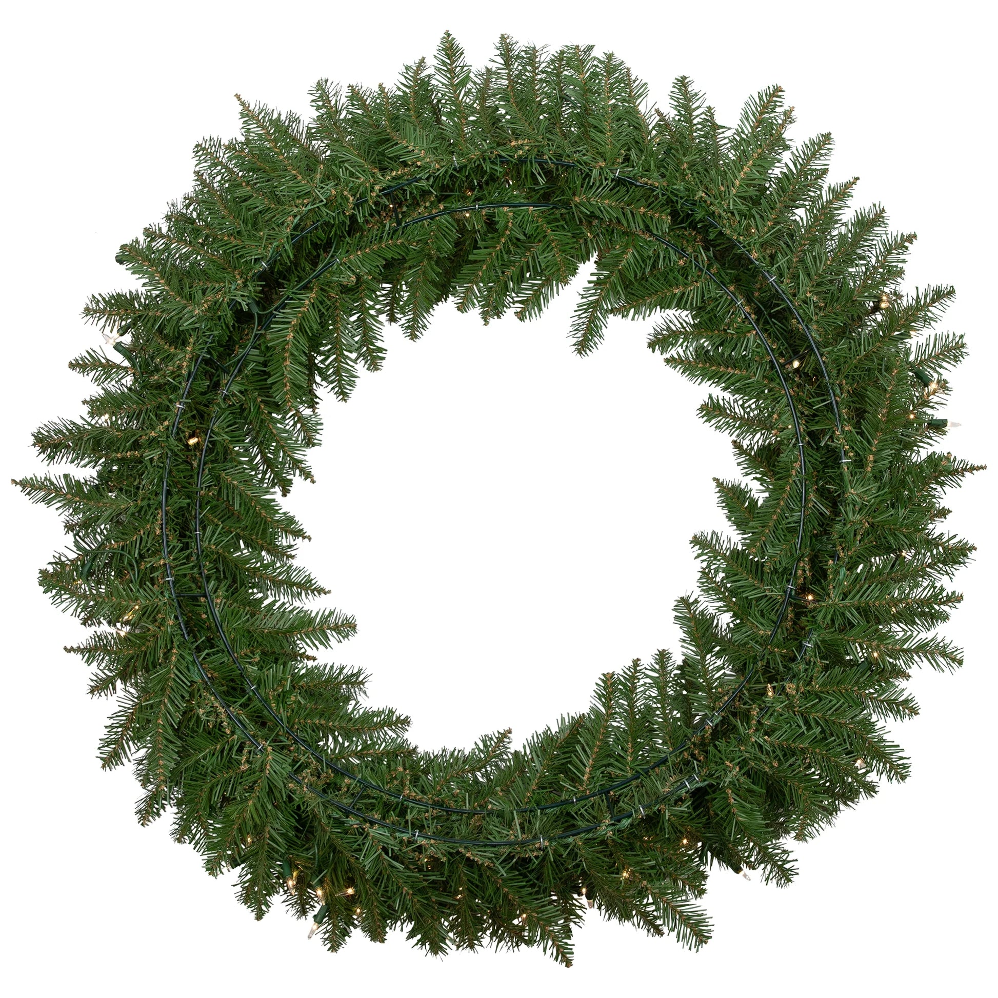 36" Prelit Eastern Pine Artificial Christmas Wreath - Clear Lights