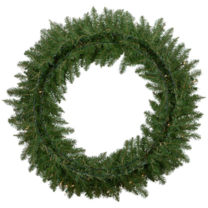 36" Prelit Eastern Pine Artificial Christmas Wreath - Clear Lights