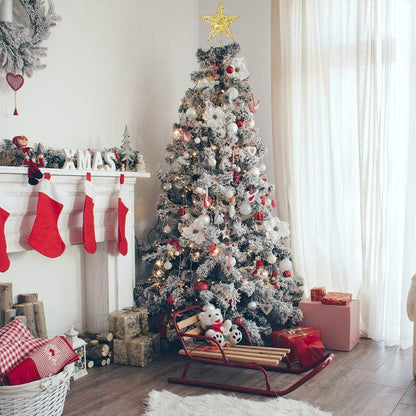 Christmas Tree Ornament Decorate Christmas Tree Decoration Supplies Star Celebrity Sequins Vertical Ornaments Star Decoration