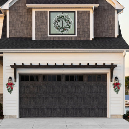 36" Unlit Flocked Angel Pine with Pine Cones Artificial Christmas Wreath
