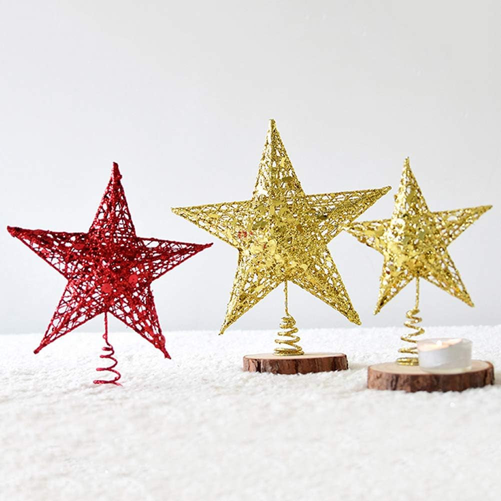 Christmas Tree Ornament Decorate Christmas Tree Decoration Supplies Star Celebrity Sequins Vertical Ornaments Star Decoration