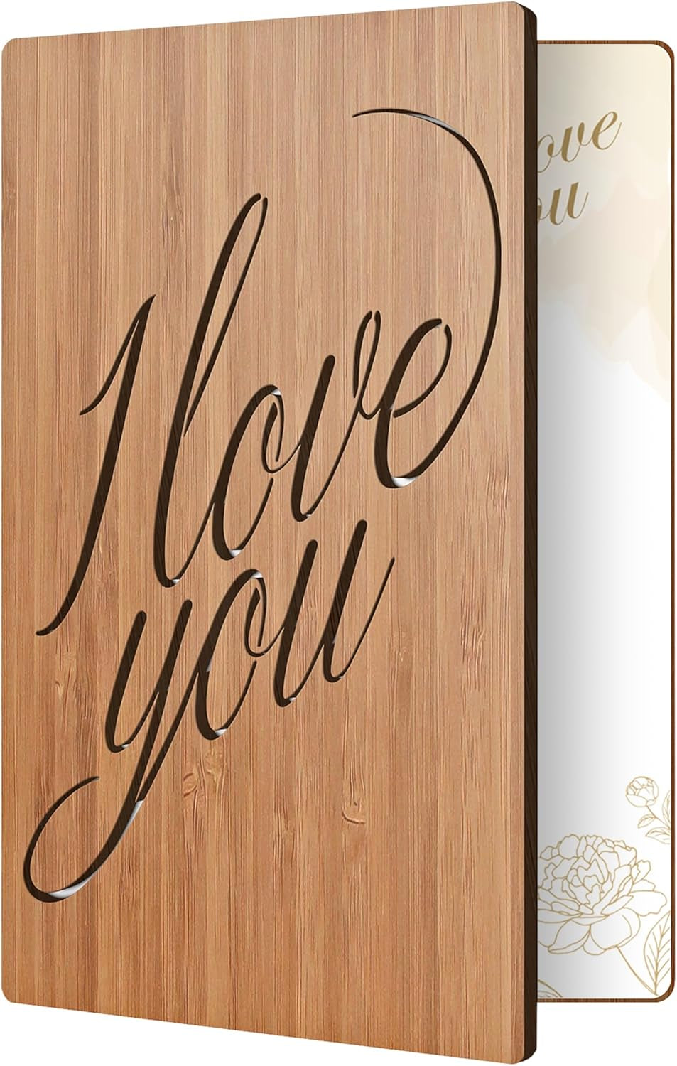 Heartspace Cards Love & Valentine Card, Handmade Bamboo Valentine'S Day Cards, Valentines Day Cards for Her, Wife, Adults, Valentines Day Card Wife, Valentines Gifts, Valentine Day Gift Him, Cursive