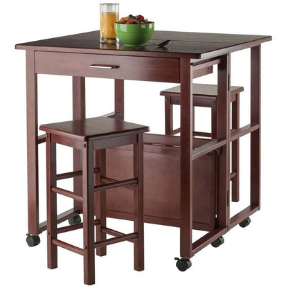 Wood Fremont 3-Piece Space Saver Set, Walnut Finish