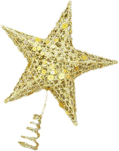 Christmas Tree Ornament Decorate Christmas Tree Decoration Supplies Star Celebrity Sequins Vertical Ornaments Star Decoration